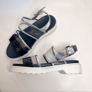 Urban Outfitters Y2K 90s Platform Clear Sandals Size 8